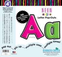 Neon Lively Alphabet Letters - 10cm