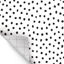 Peel and Stick Decorative Paper - Black Painted Dots 