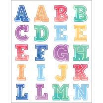 Watercolour Letter Stickers