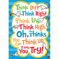 Dr. Seuss Think Left Think Right Poster