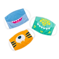 Kids Face Masks - Pack of 3 (Dino Tiger Shark Set)