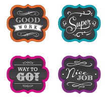 Chalkboard Brights Reward Stickers