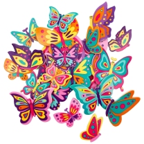 Butterflies Foam Stickers - Pack of 24