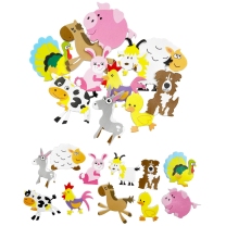 Farm Animal Foam Stickers - Pack of 22