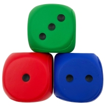 Jumbo Foam Dot Dice - Set of 3