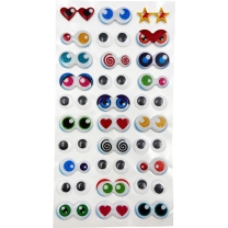 Self-Adhesive Assorted Eyes - 30 Pairs