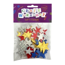 Foil Stars Foam Stickers - Pack of 70