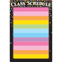 Confetti Class Schedule Write and Wipe Chart