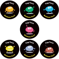 Smiley Blobs Personalised Stickers