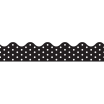 Black with White Dots Trimmer Roll