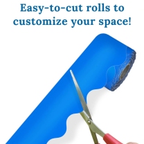 Blue Scalloped Trimmer Roll