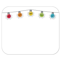 Colourful Light Bulbs Name Tags