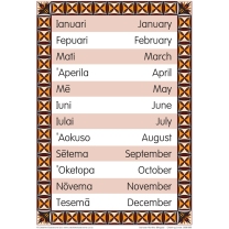 Months of the Year Samoan Bilingual Chart