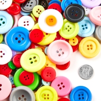 Assorted Coloured Buttons