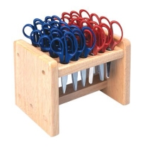 Natural Wood Scissor Rack