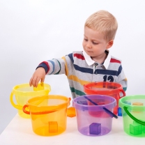 Translucent Colour Bucket Set - Pack of 6