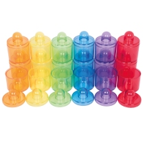 Translucent Colour Pot Set - Pack of 18