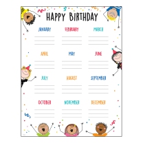 Stick Kids Happy Birthday Chart