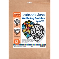 Stained Glass Wellbeing Baubles - Pack of 12