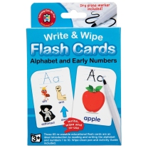 Alphabet and Early Numbers Write & Wipe Flash Cards