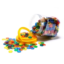 Small Transparent Counters Jar - 1000 pieces