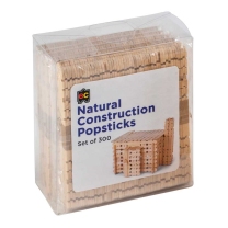 Natural Construction Popsticks - Pack of 300