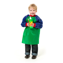 Toddler Smock - Green and Blue