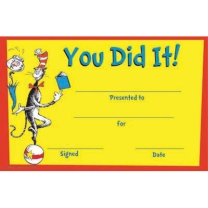 You Did it! Dr Seuss Awards