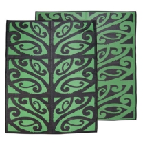 Mangopare Maori Design Mat - Black & Green