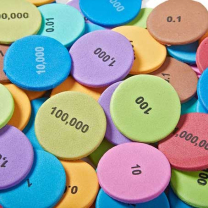 Place Value Foam Discs 10 Values - Pack of 875