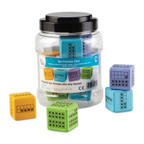 Ten-Frame Foam Dice - Pack of 12