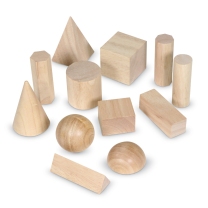 Wooden Geometric Solids Set