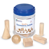 Wooden Geometric Solids Set