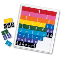 Plastic Rainbow Fraction Tiles