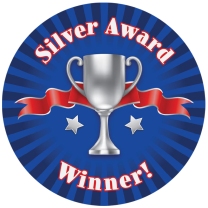 Silver Award Personalised Stickers