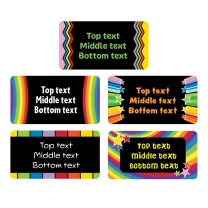 Rainbows Personalised Stickers - Rectangle