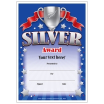 Silver Award Personalised Certificates