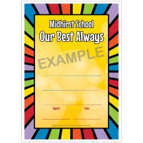 Rainbow Blast Personalised Certificates