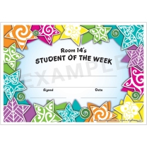 Maori Pattern Stars Personalised Certificates