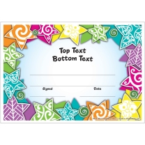 Maori Pattern Stars Personalised Certificates