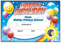 Birthday Balloons Personalised Certificates