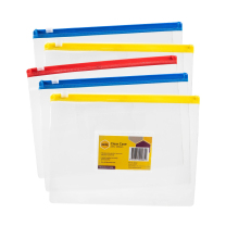 A5 Transparent Zipper Bags - Pack of 5