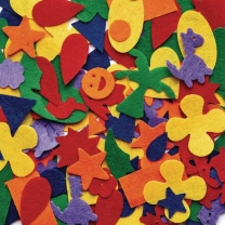 Assorted Felt Shapes  - 500 pieces