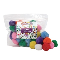 Jumbo Pom Poms - 50 Pieces