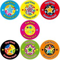 Stylish Stars Personalised Stickers