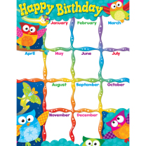 Owl-Stars Birthday Chart