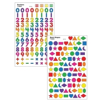 Shapes & Numbers Spot Stickers