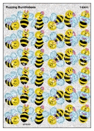 Buzzing Bumblebees Sparkle Stickers