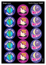 Earth and Space Stinky Stickers (Grape)