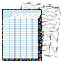 Swirl Dots on Black Incentive Chart